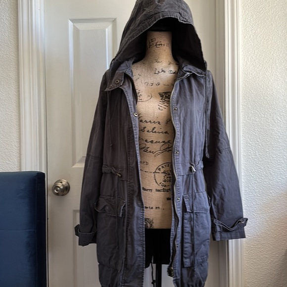 EUC Forever 21 • grey hoodie anorak jacket • small - Picture 2 of 8